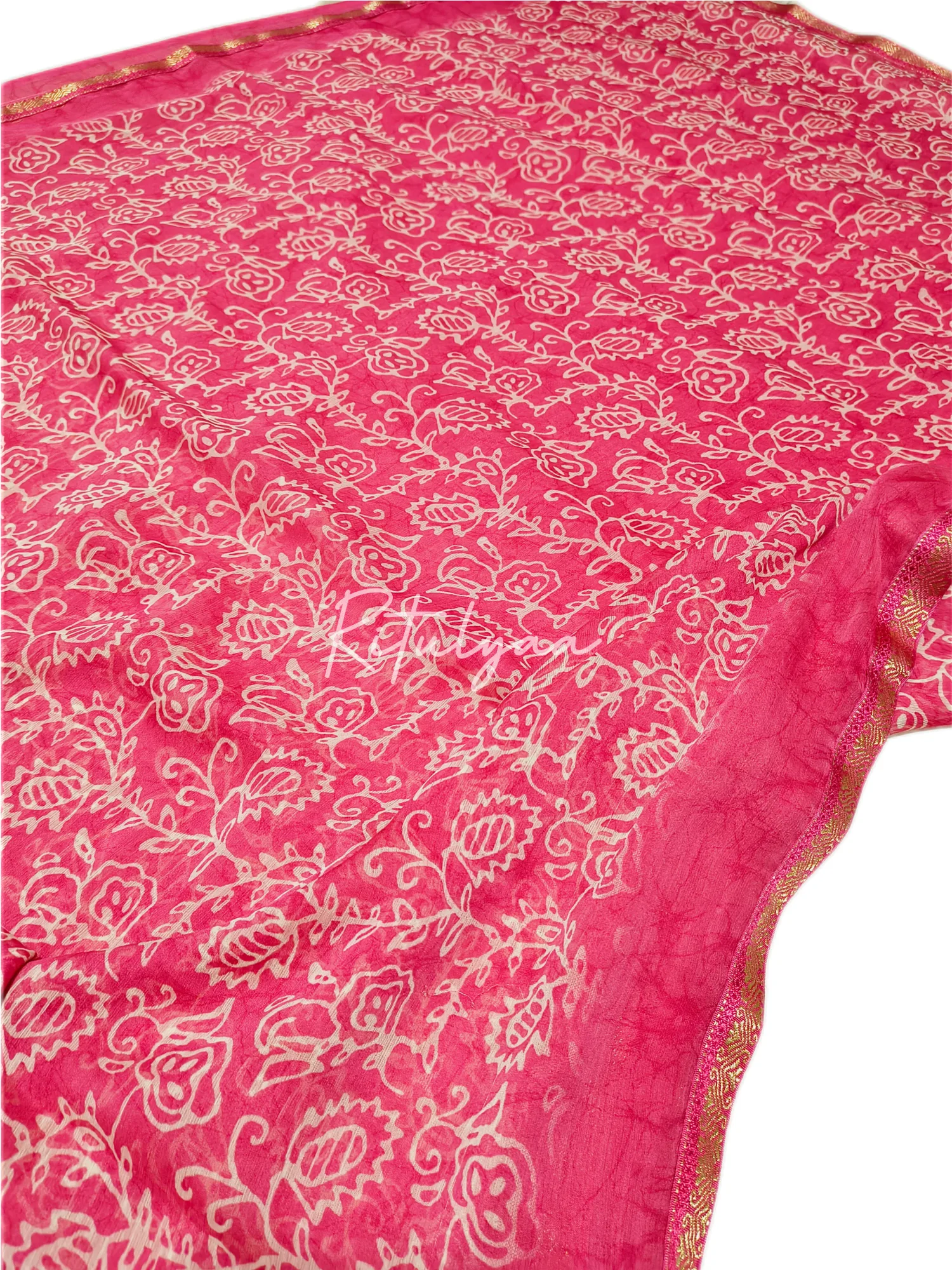 Printed Chiffon Saree view 2