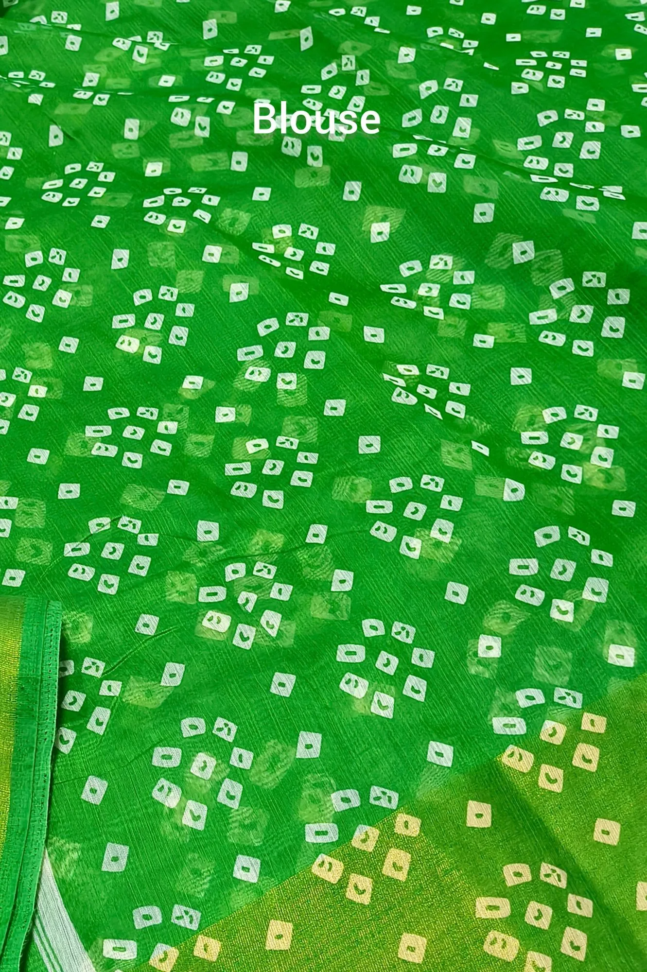 Bandhej Print Saree view 3