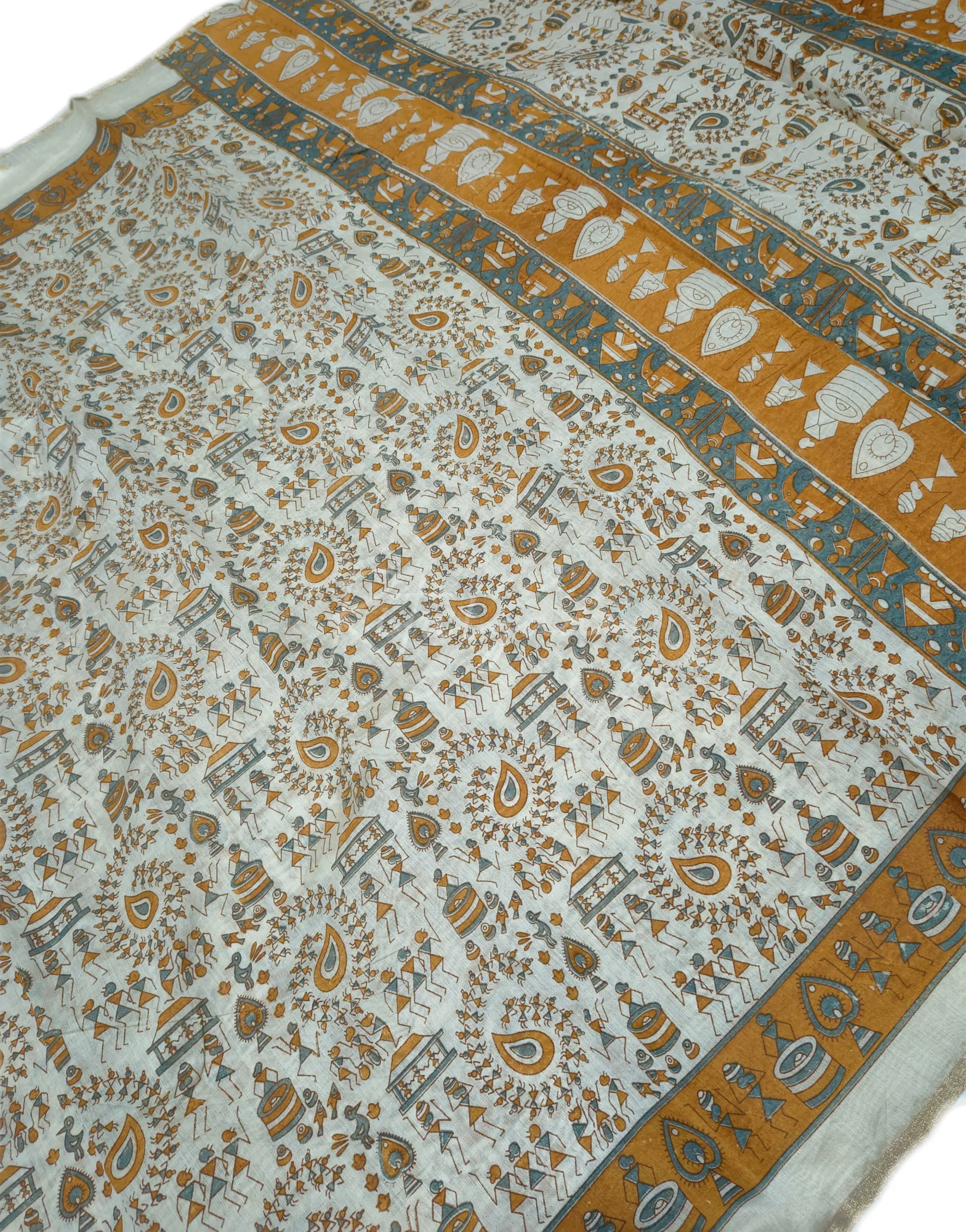 Worli Print Soft Cotton Saree view 3