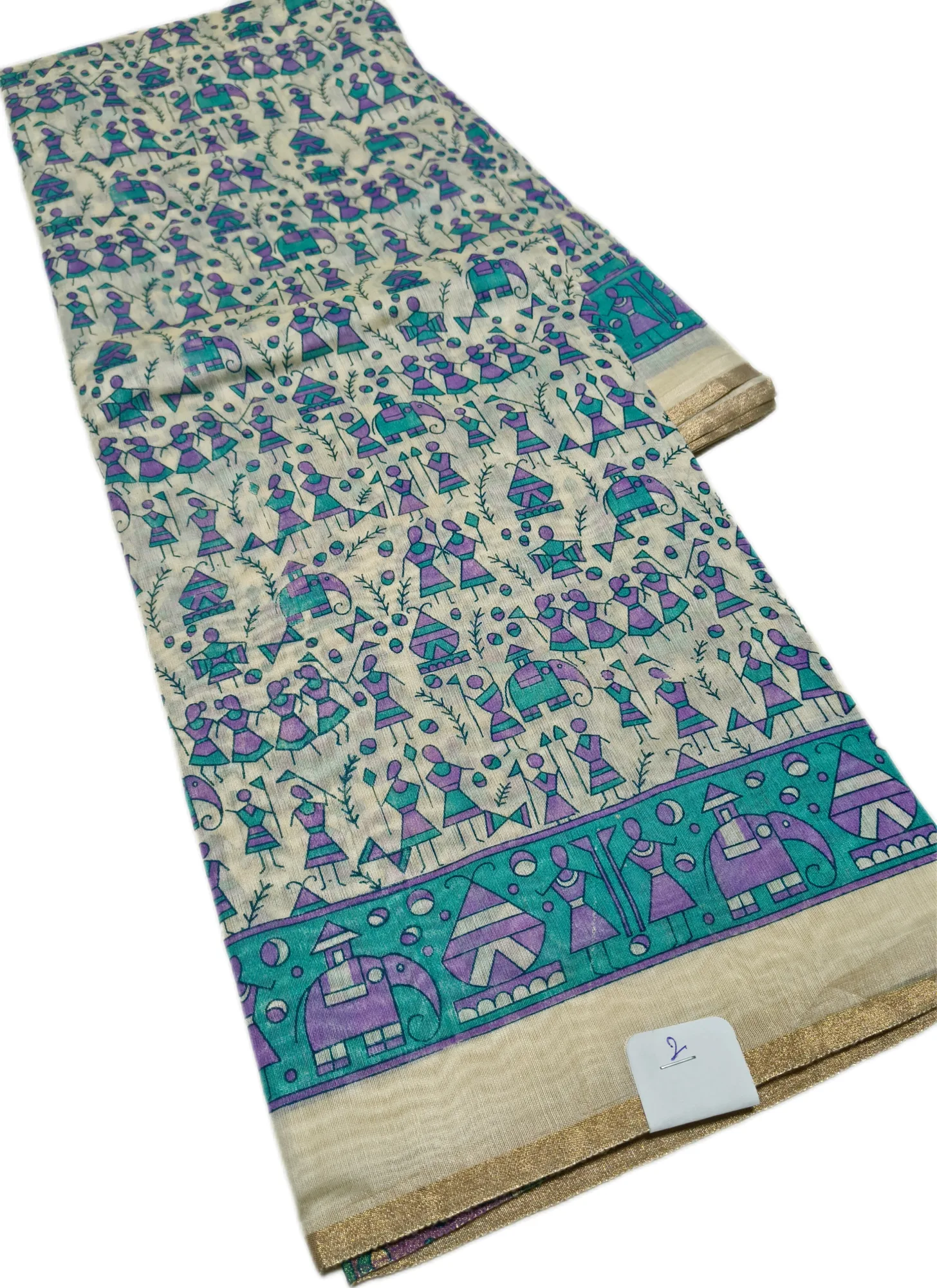 Worli Print Cotton Saree view 2