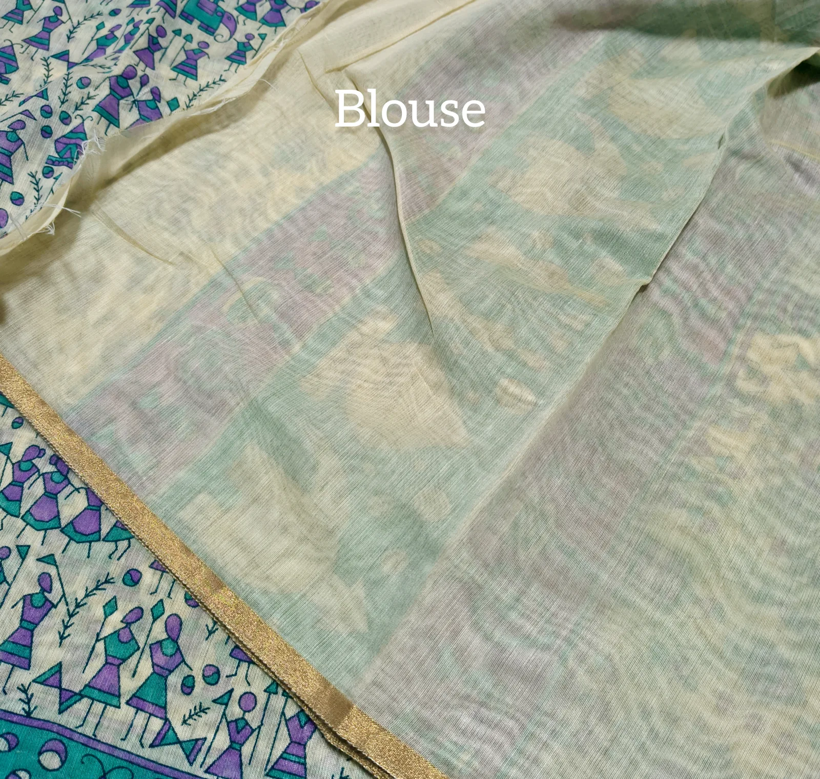 Worli Print Cotton Saree view 4