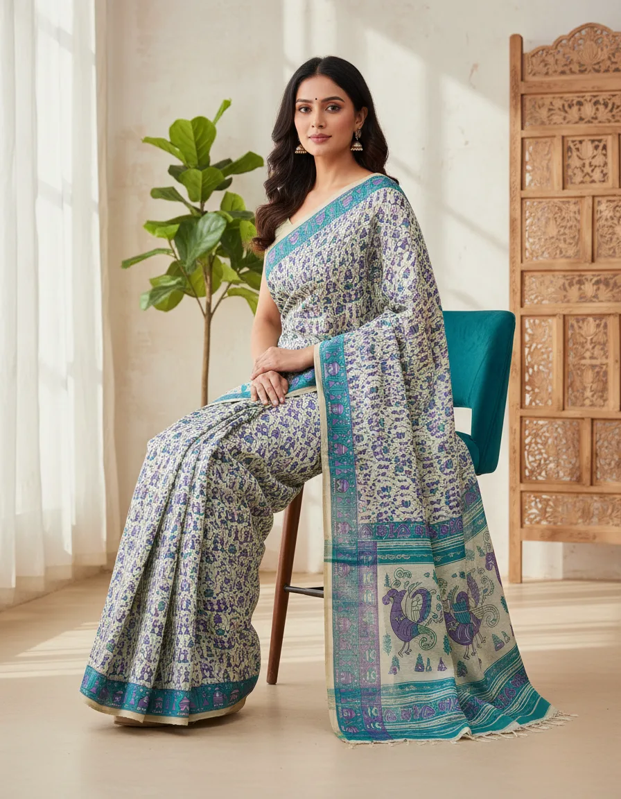 Worli Print Cotton Saree
