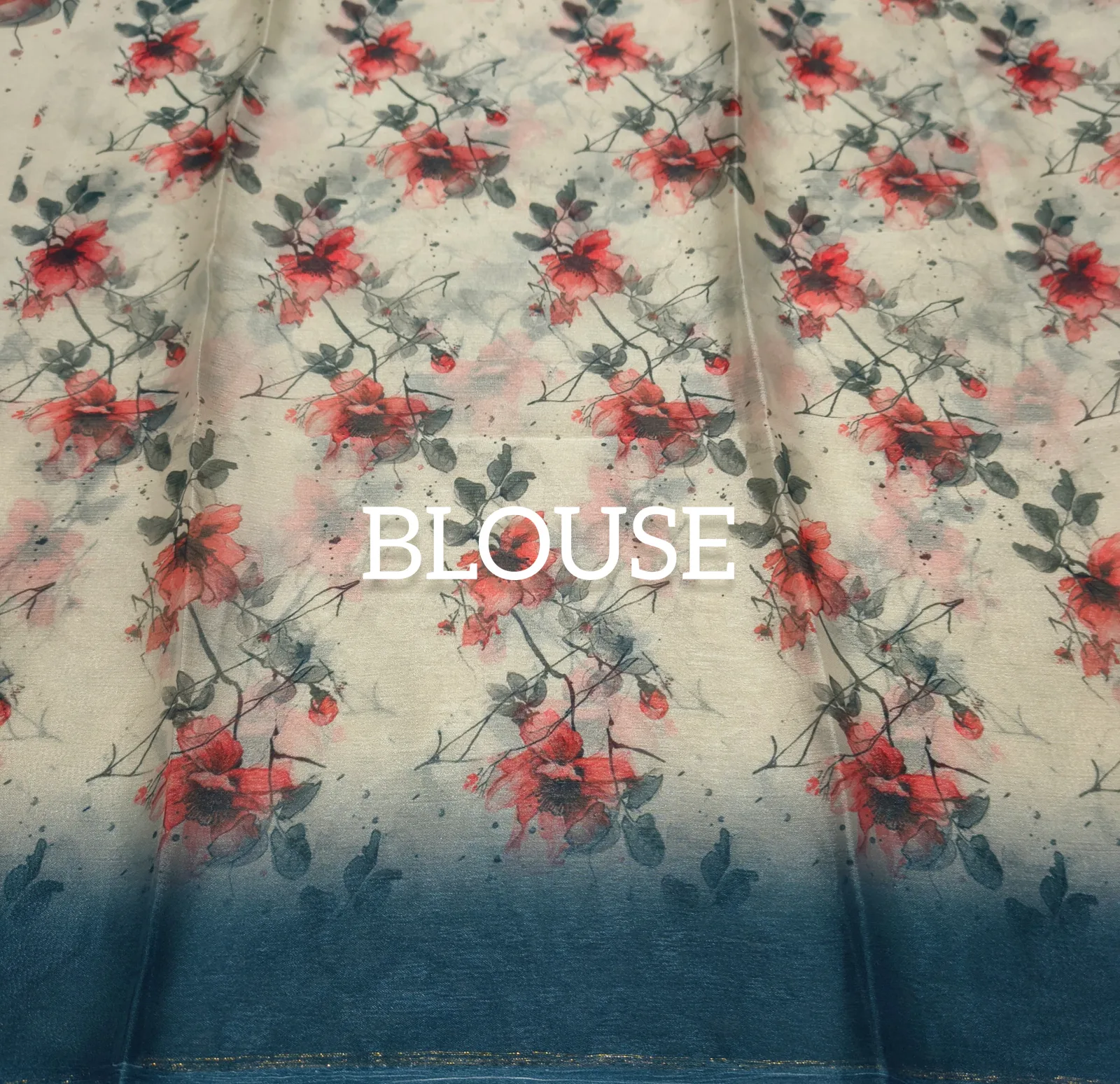 Chiffon Floral Print Saree view 4