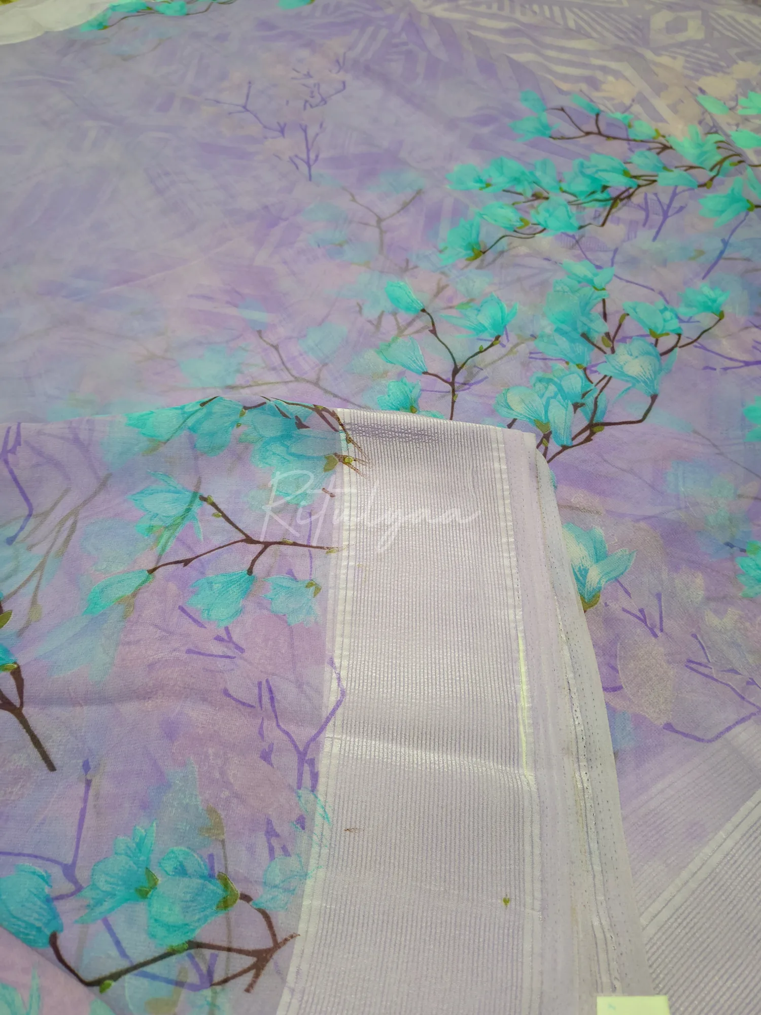 Printed Georgette Saree view 3