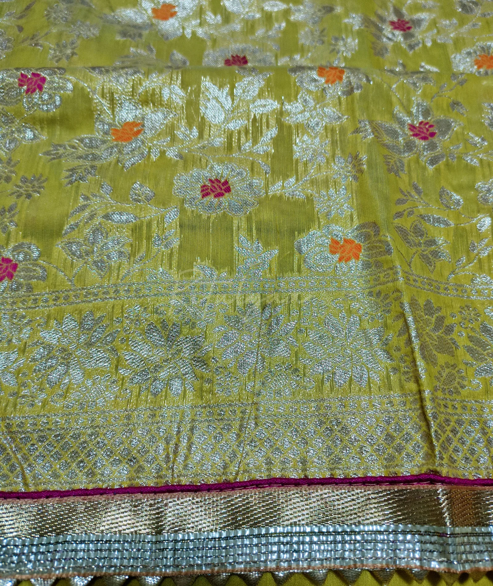 Gota Patti Work Allover Zari Weaving Suit view 11