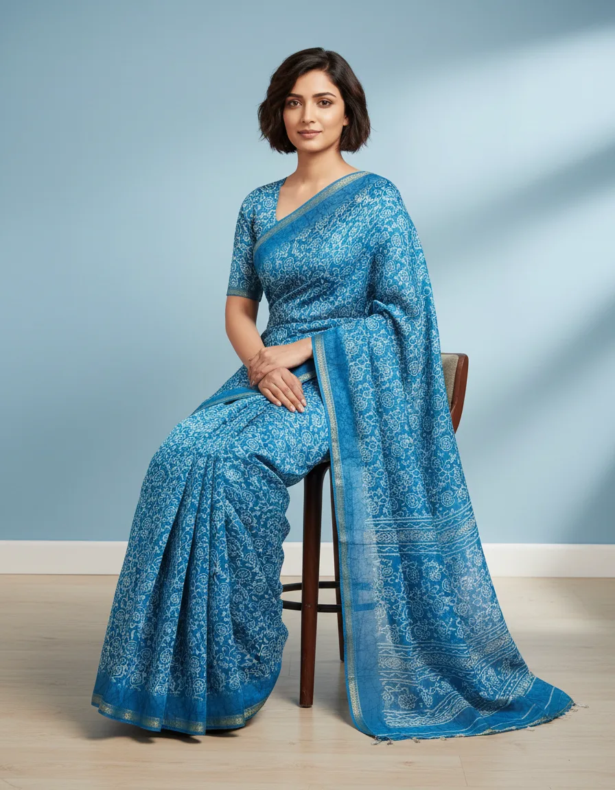 Allover Chiffon Printed Saree
