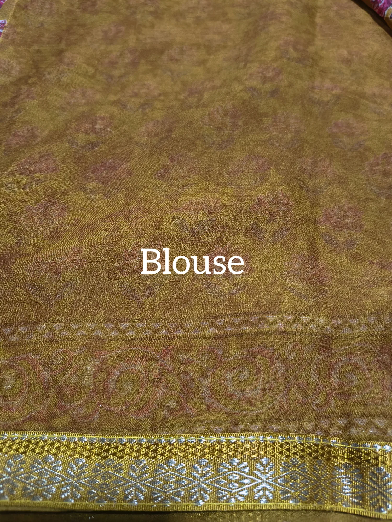 Printed Chiffon Saree With Lace Border view 4