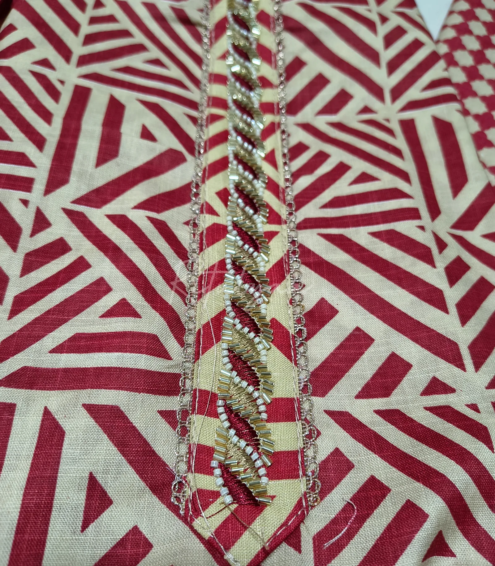 Printed Cotton Suit With Embroidery view 4