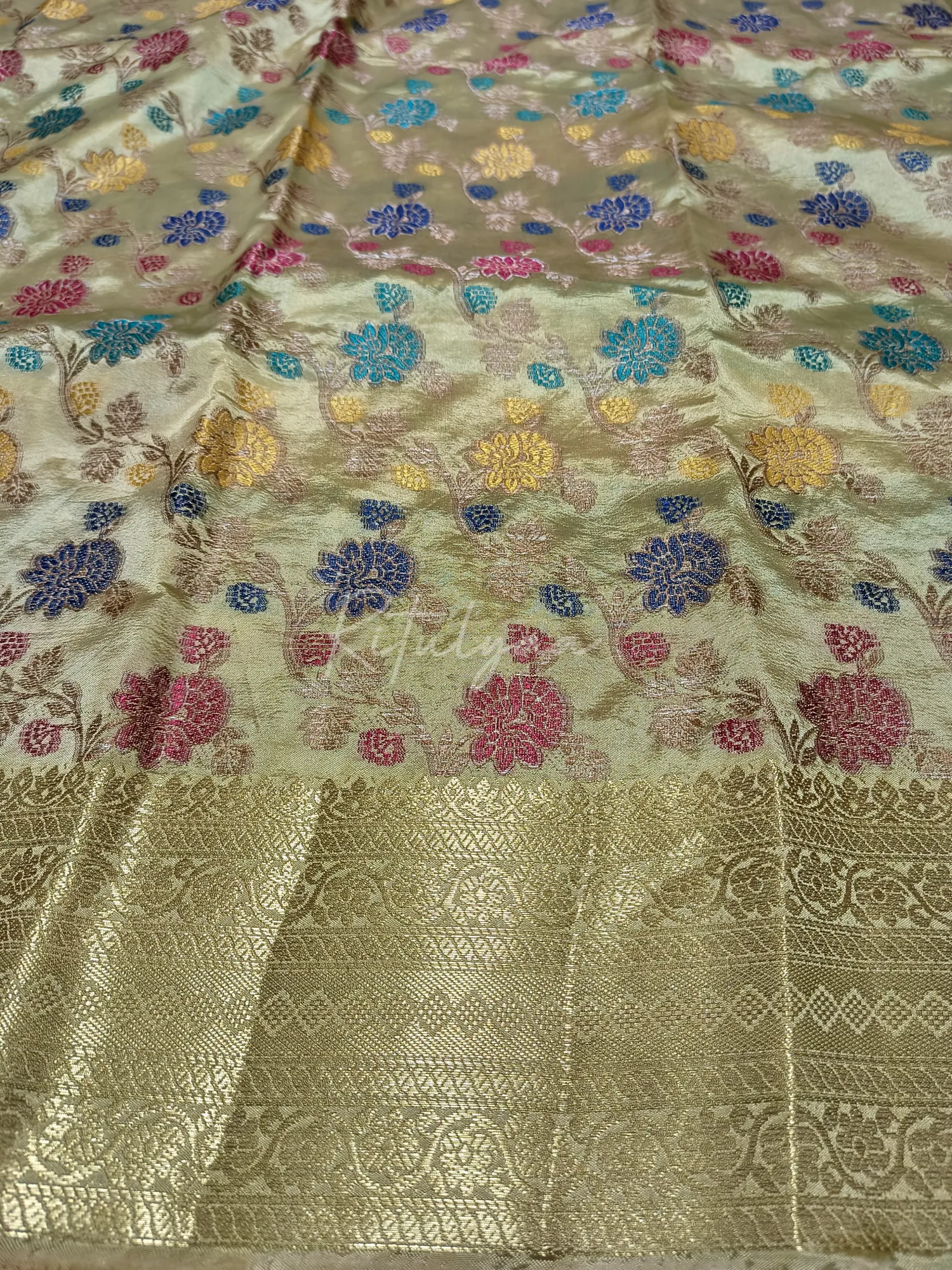 Silk Allover Resham Saree view 4