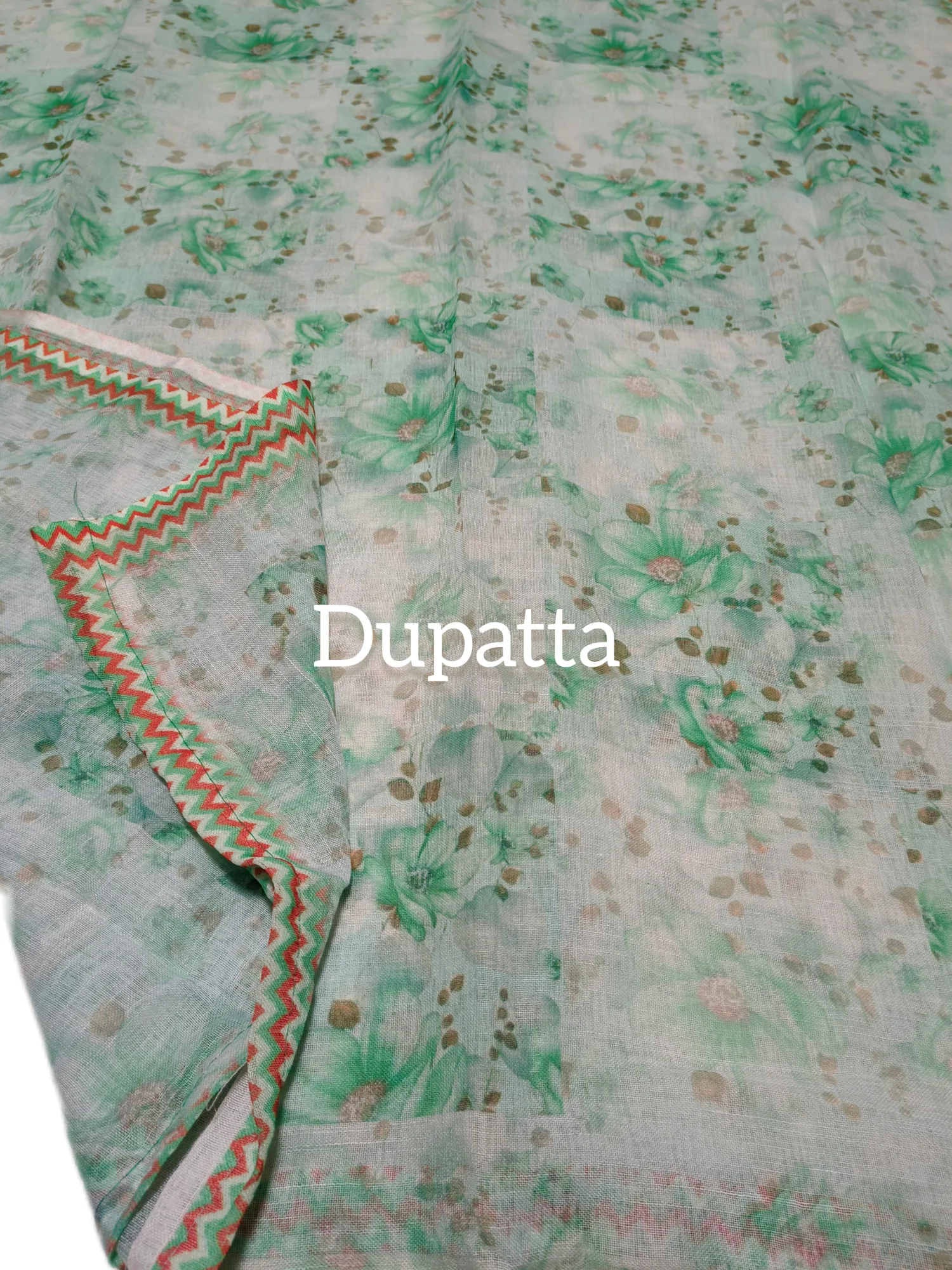 Printed Neck Embroidery Suit view 5