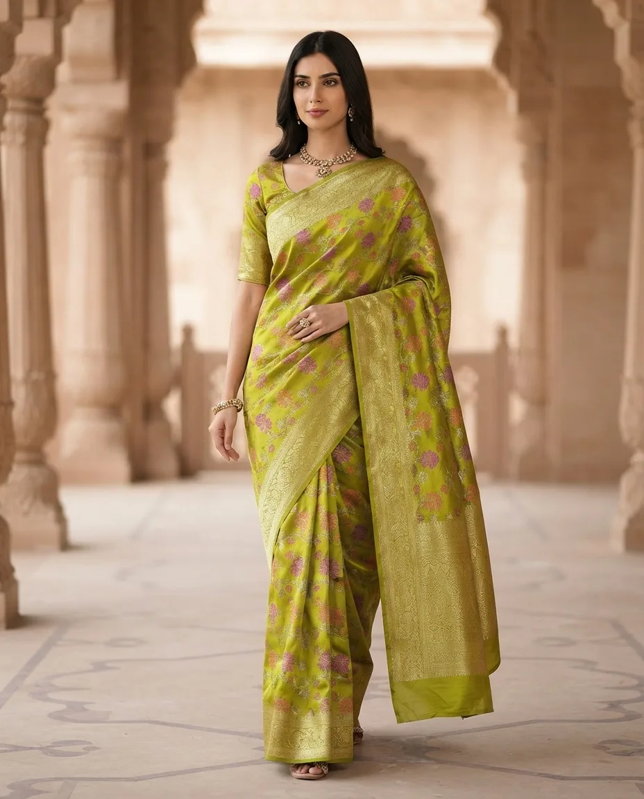 Allover Resham Weaving Saree