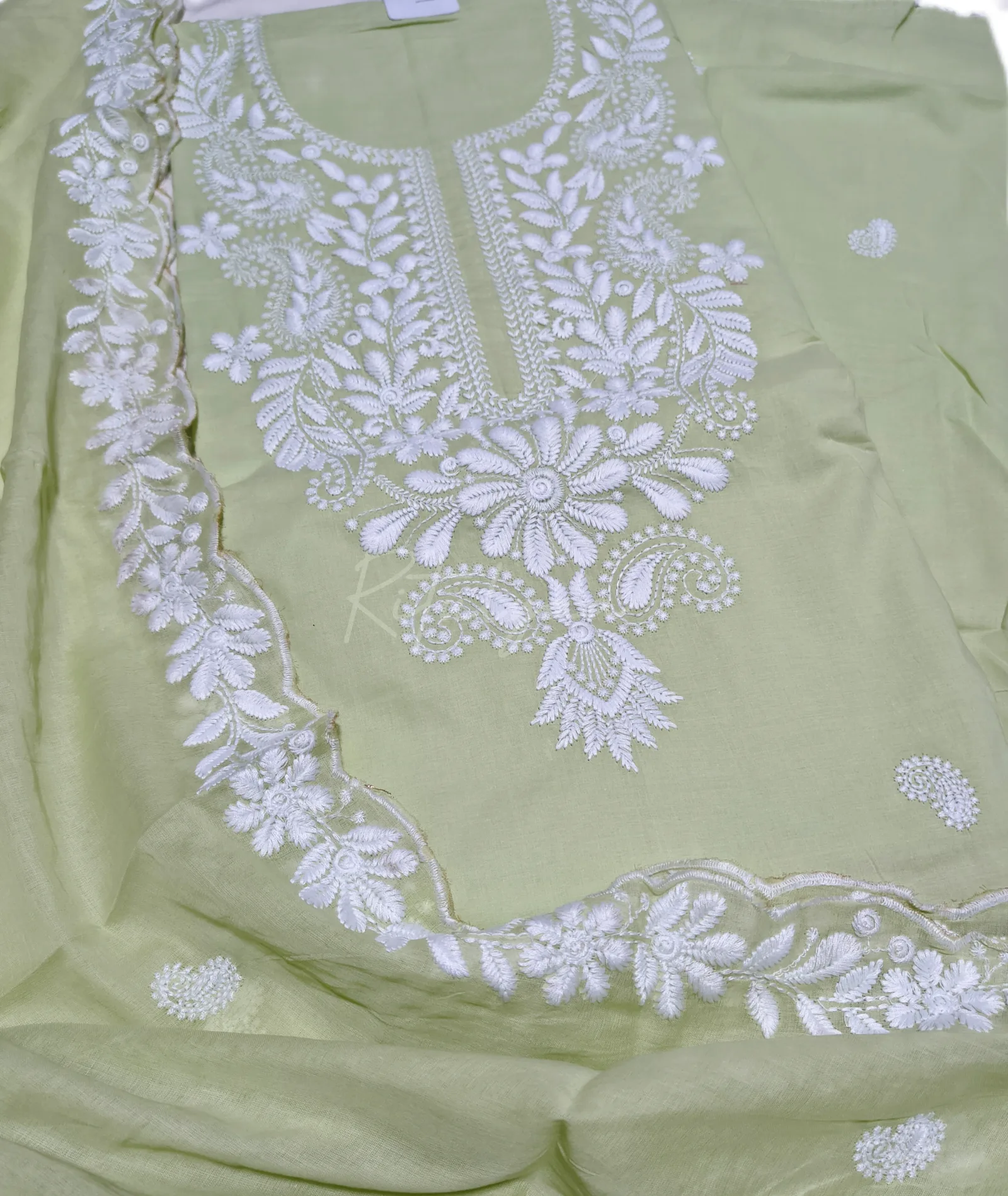 Pure Cotton Chikankari Work Suit view 2