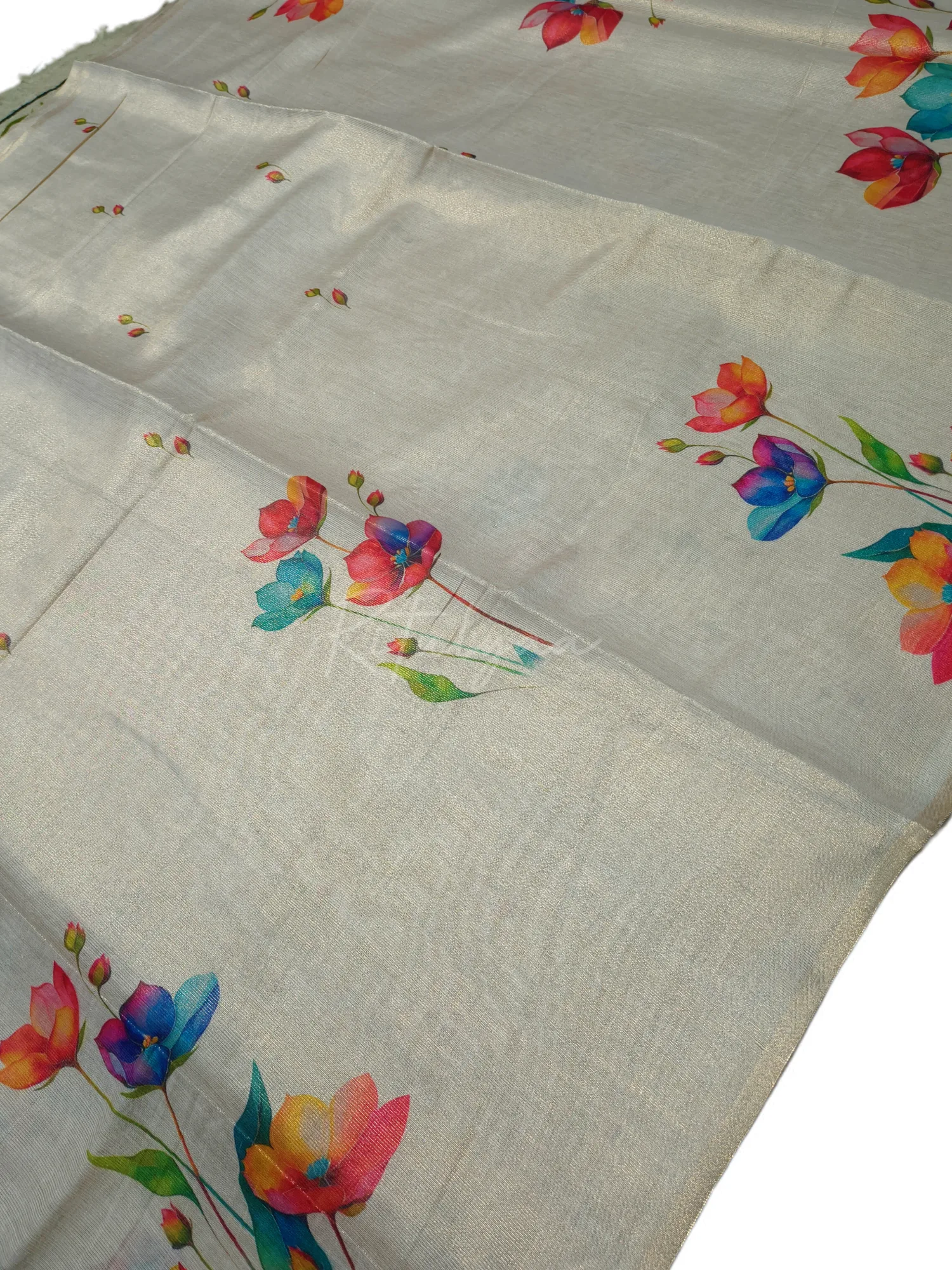 Printed Shimmer Saree view 2