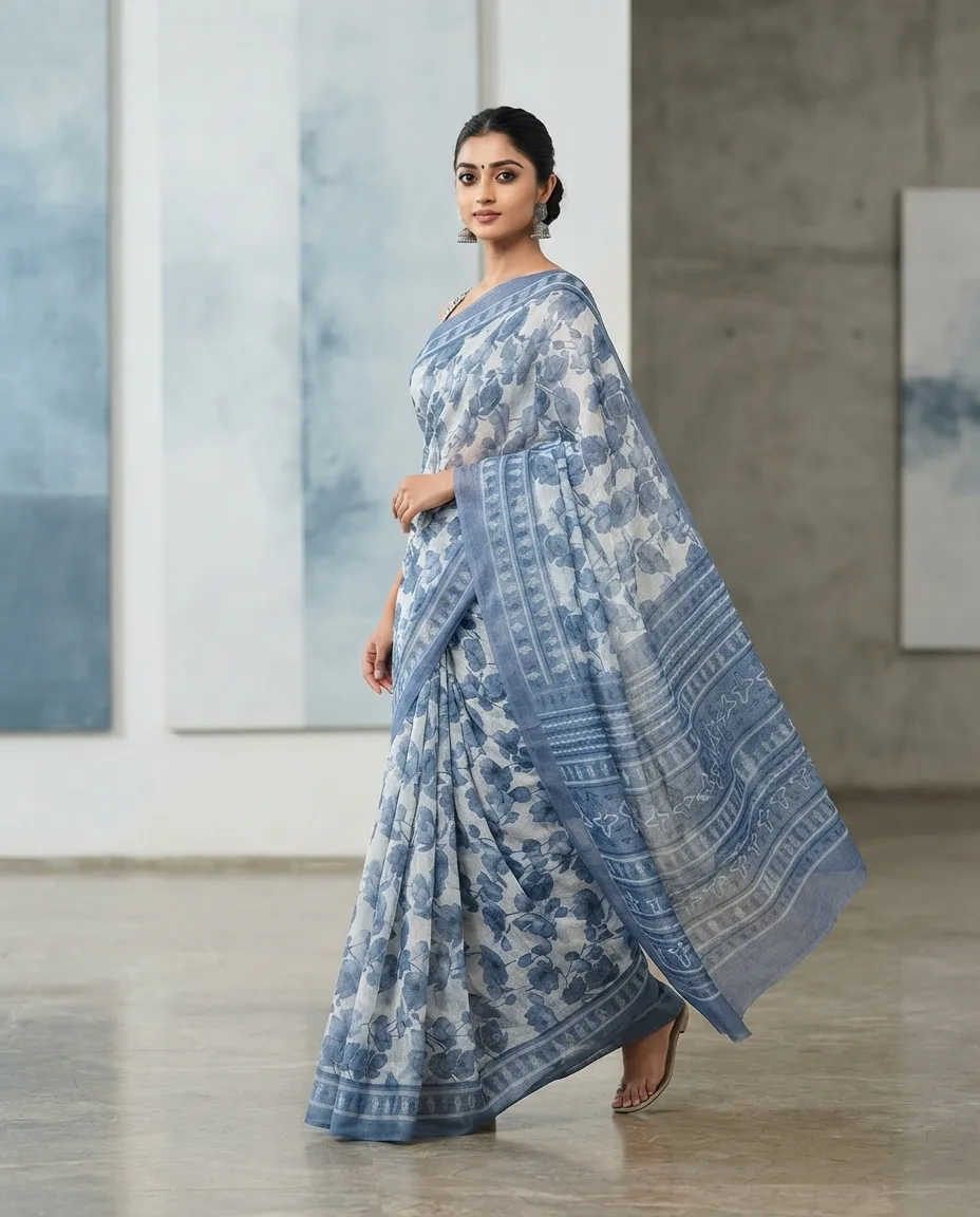 Printed Soft Cotton Saree