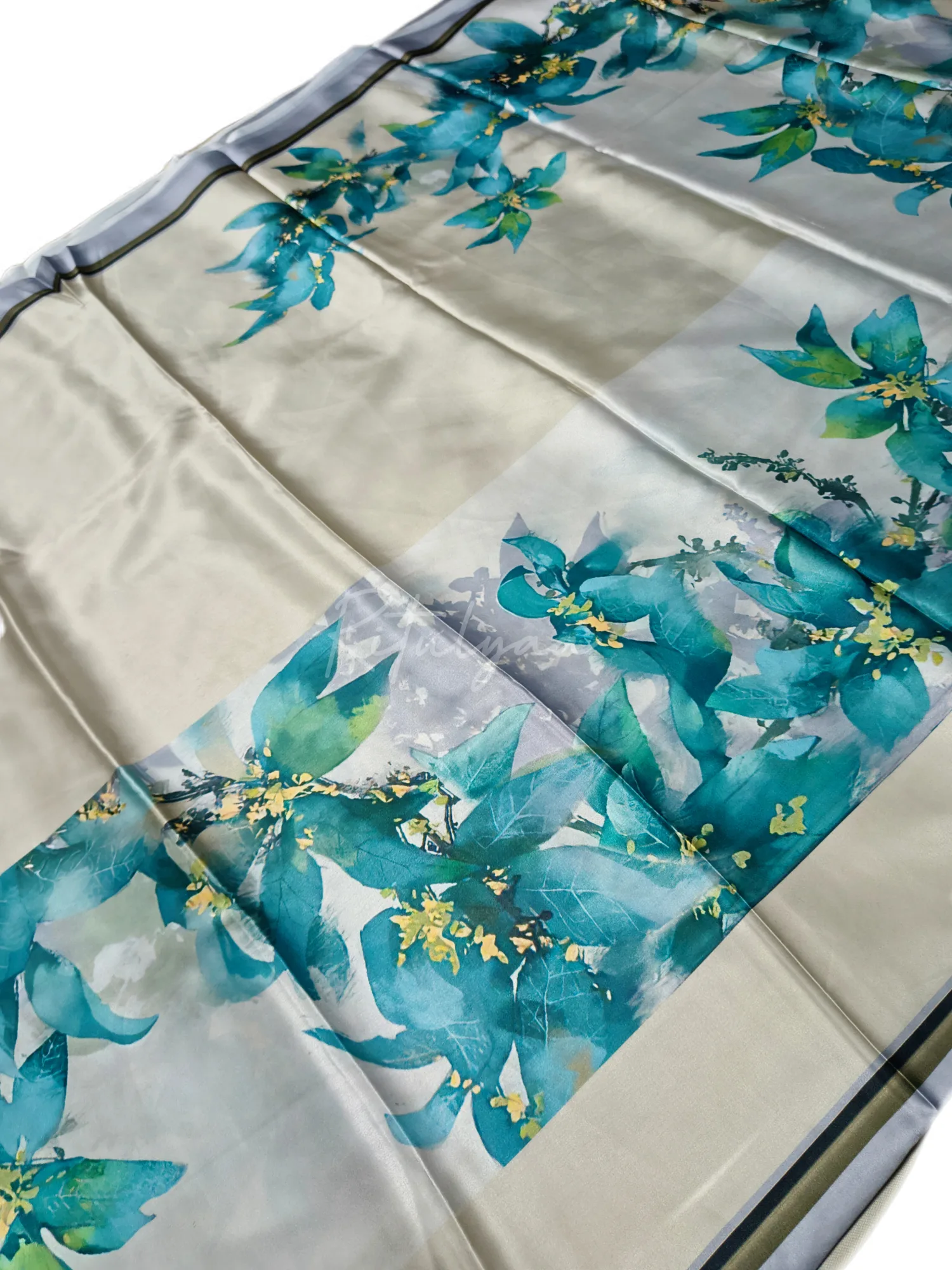 Digital Printe Satin Silk Saree view 2