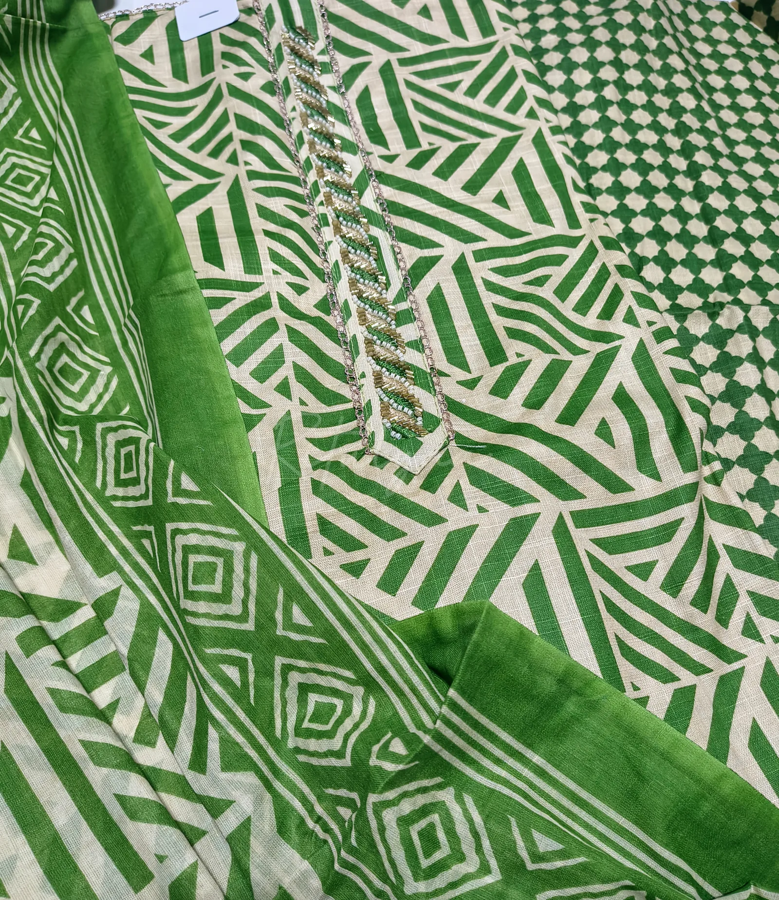 Printed Suit Neck Embroidery view 2