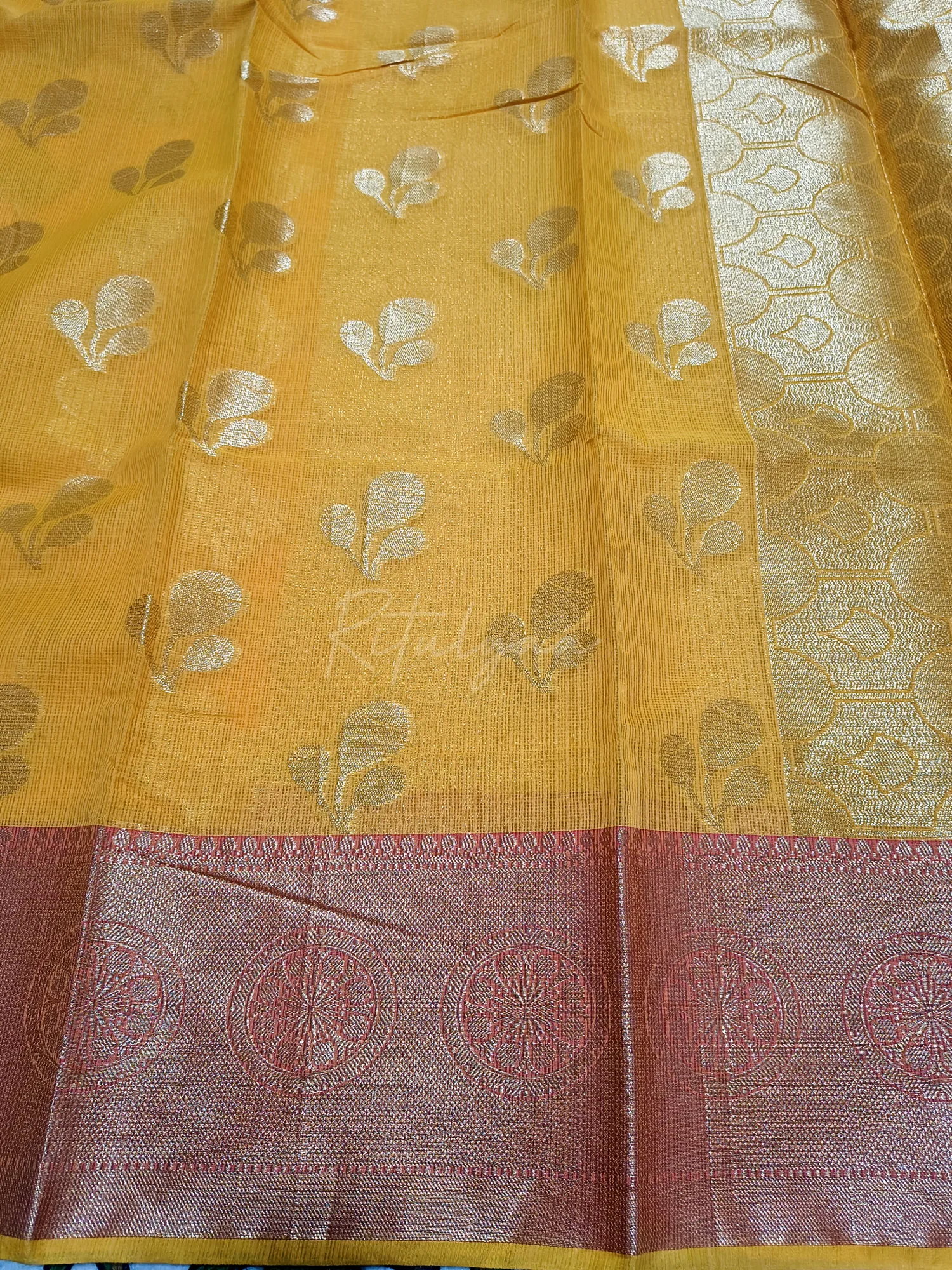 Premium Cotton Kota Doria Saree view 4