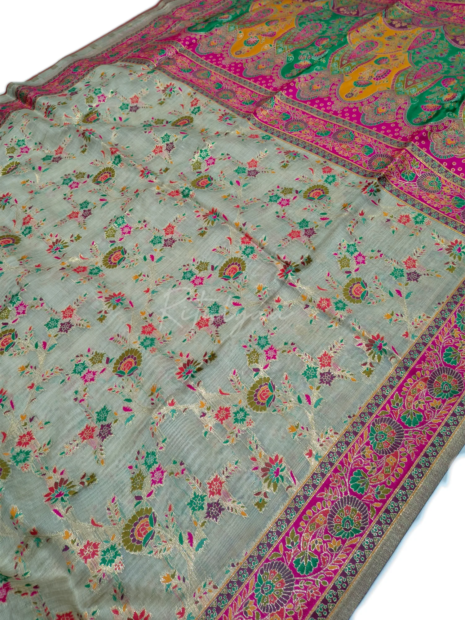 Premium Meenakari Work Saree view 3