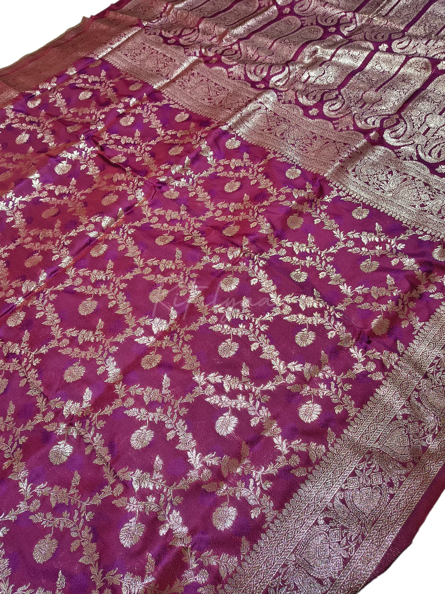 Allover Zari Jaal Saree view 2