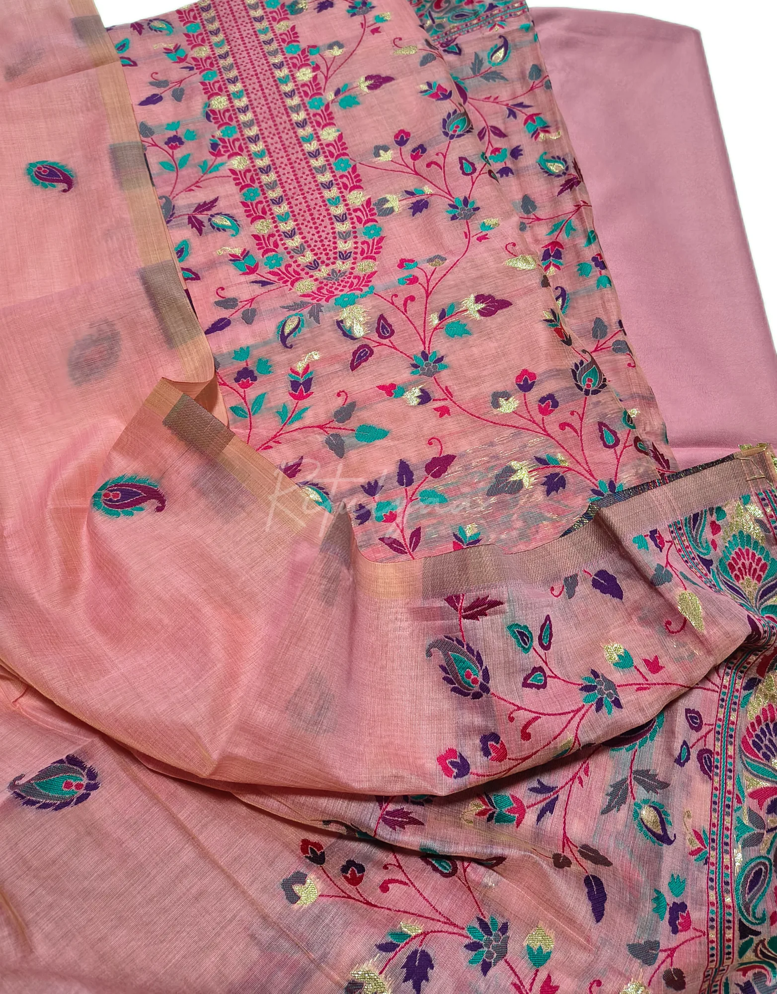 Allover Jaal Chanderi Suit view 2