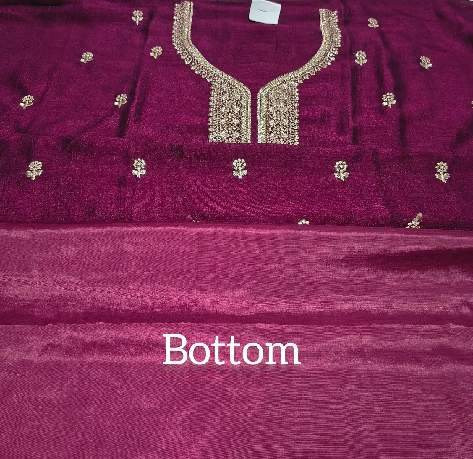 Allover Embroidery Wine Suit view 5