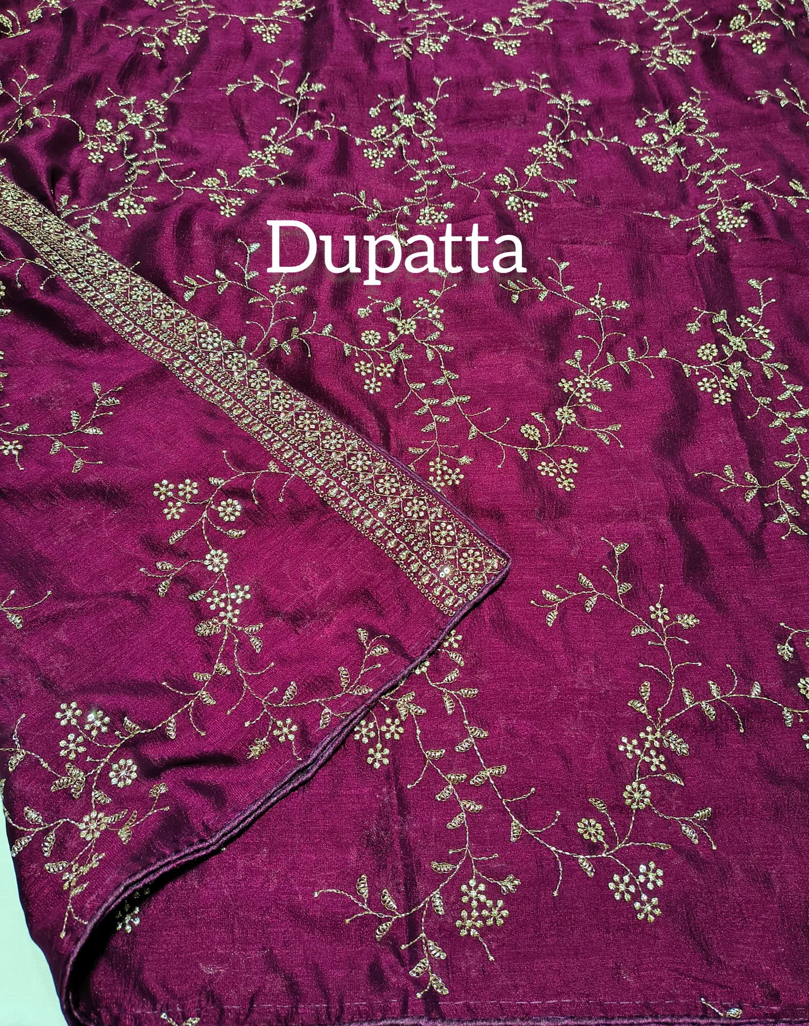 Allover Embroidery Wine Suit view 6