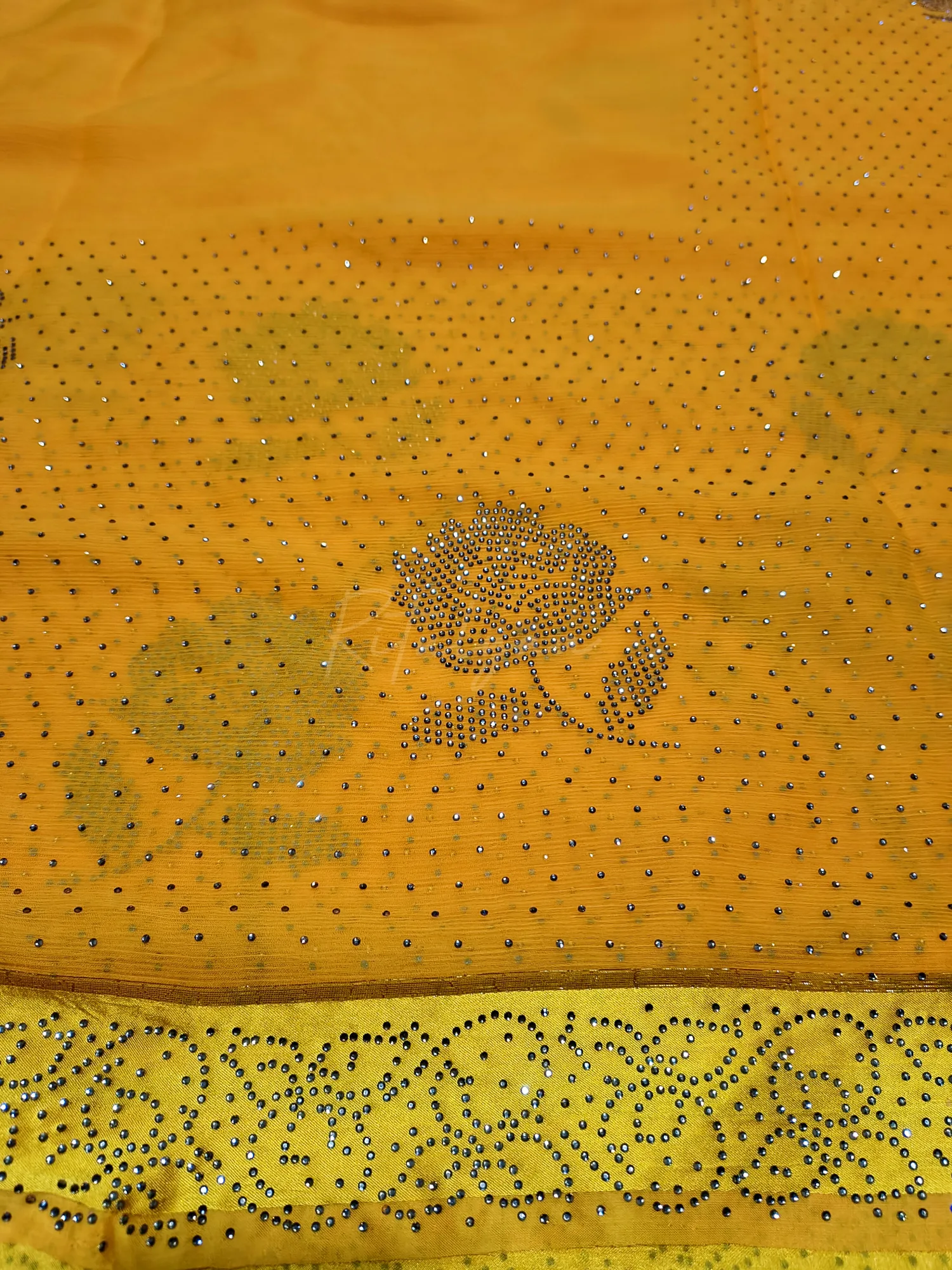 Chiffon Allover Stud Work Saree view 4