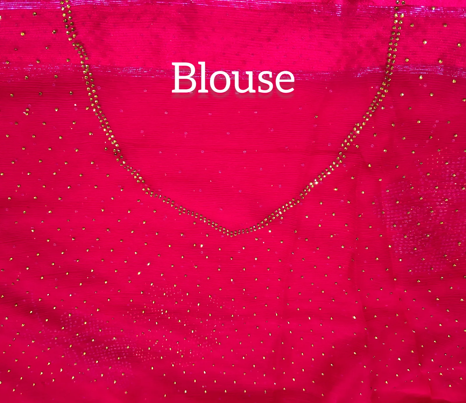 Allover Stud Work Chiffon Saree view 4