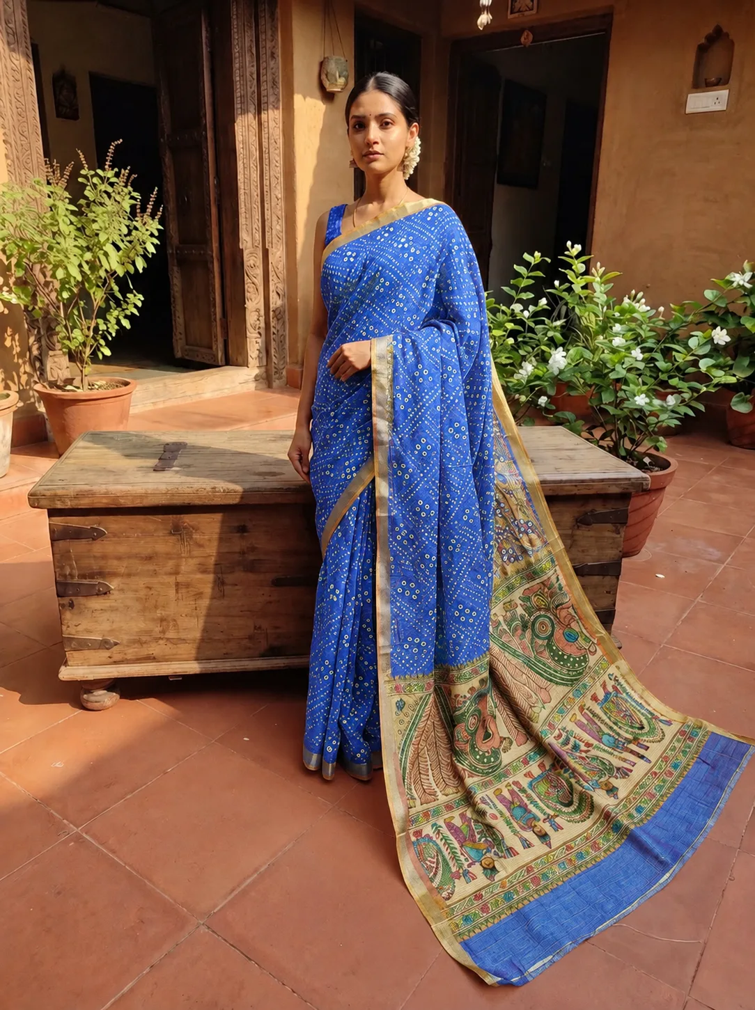 Printed Shimmer Kota Doria Sarees view 2