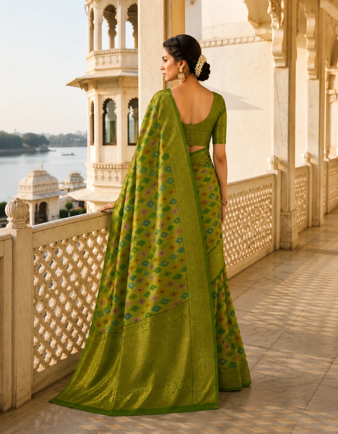 Premium Allover Zari Weaving Patola Saree