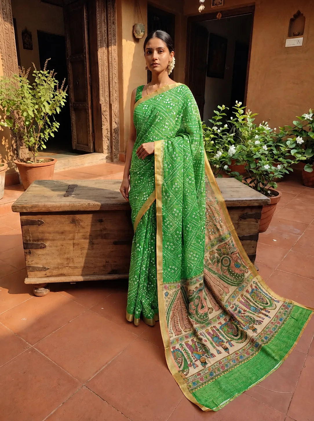 Printed Shimmer Kota Doria Sarees view 3