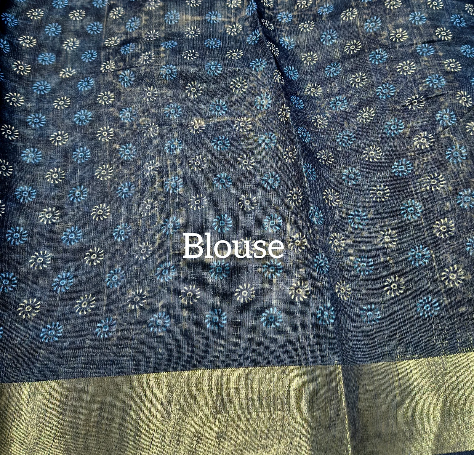 Indigo Saree Printed view 4
