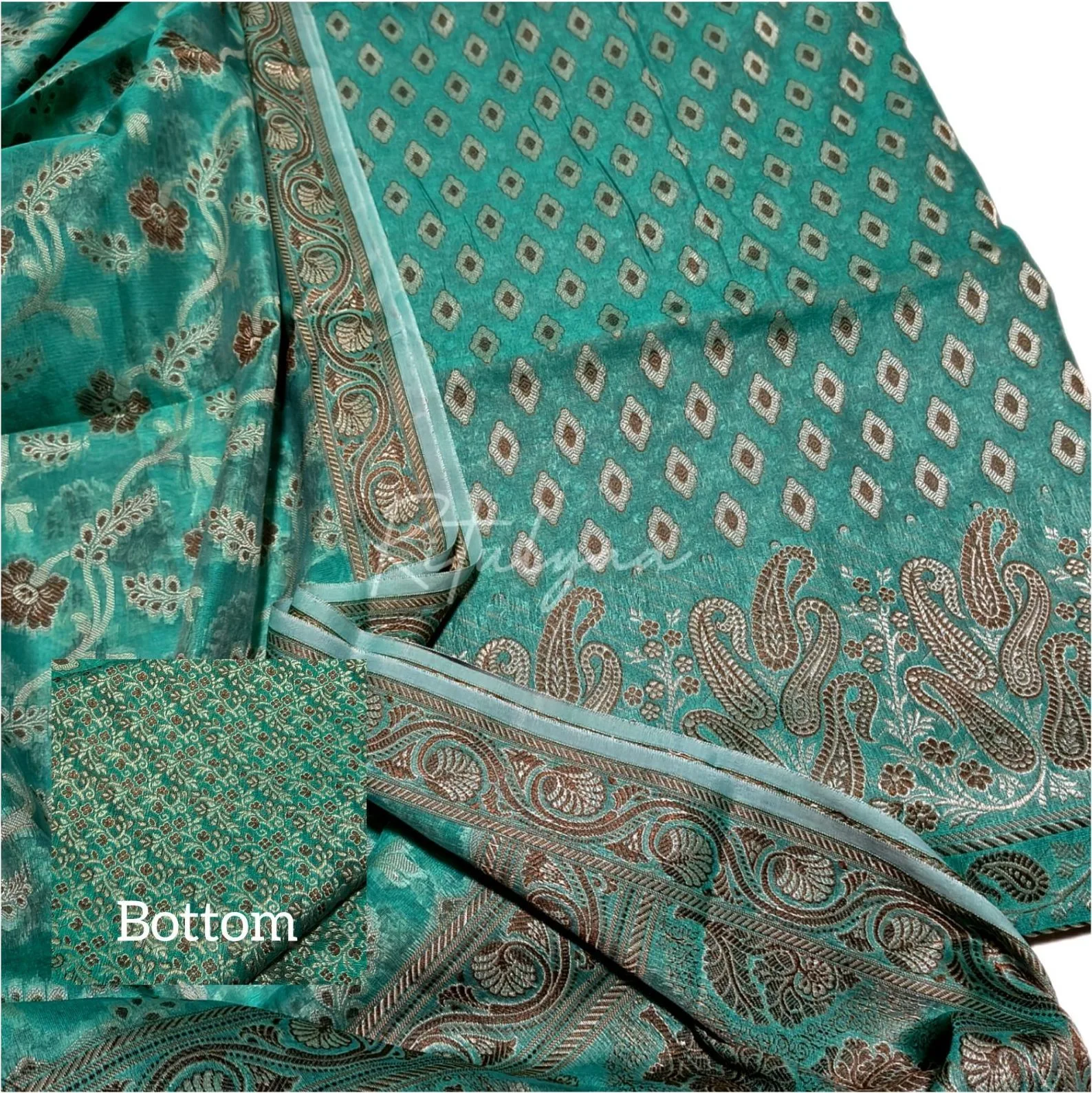 Allover Resham Weaving Suit view 2