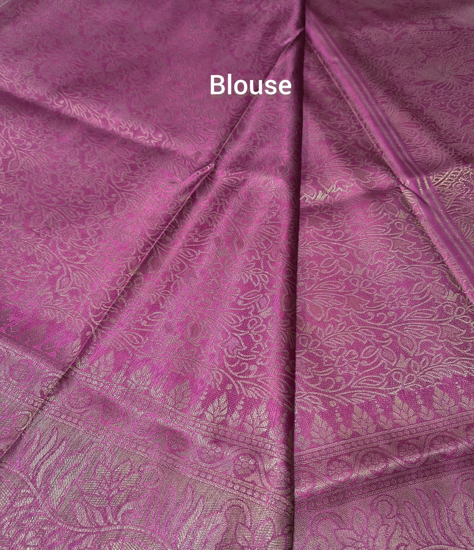 Patola Print and Zari Weaving Saree with Contrast Dark Pink Border view 4