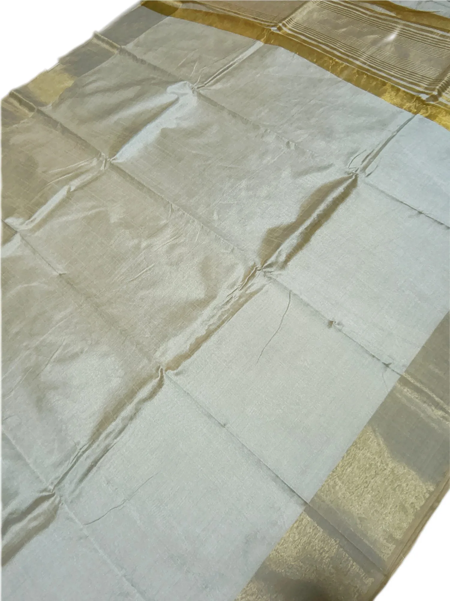 Plain Dupion Silk Saree view 4