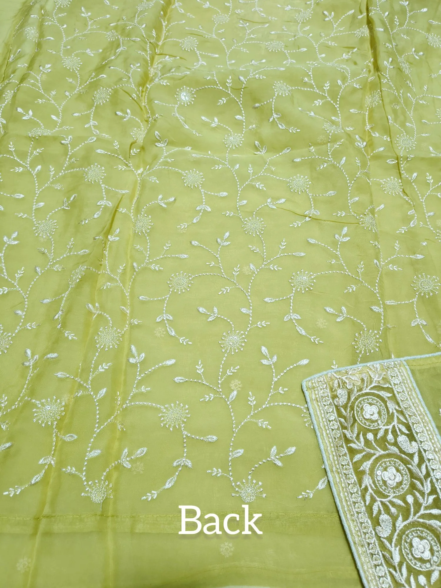 Organza embroidered Suit view 4