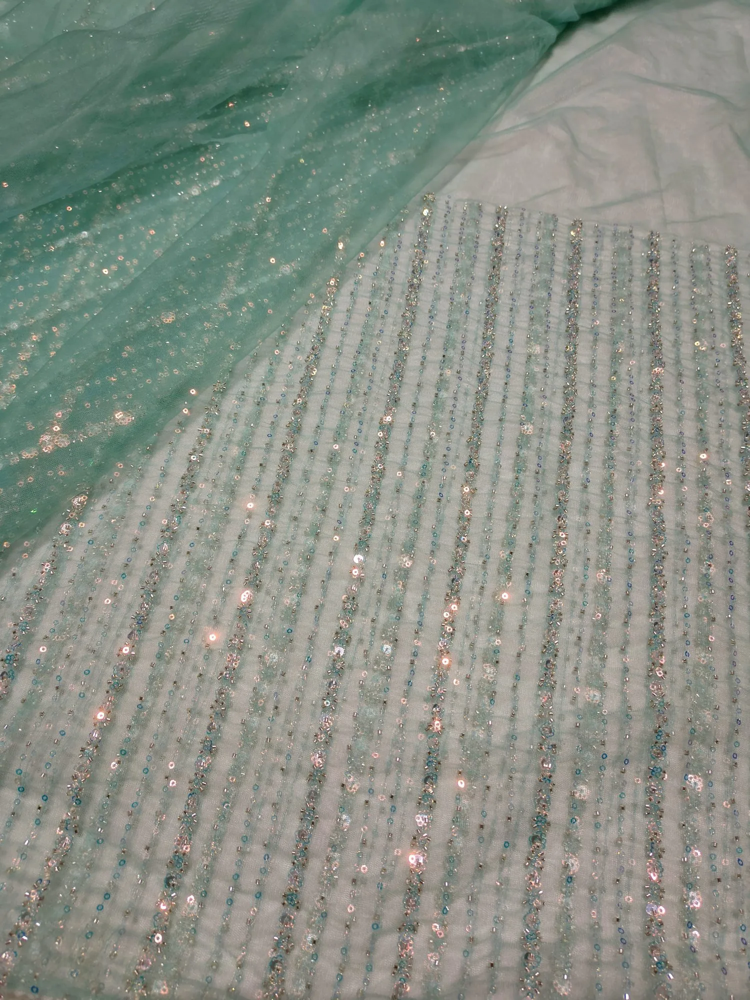 Allover Embroidery Net Saree view 5