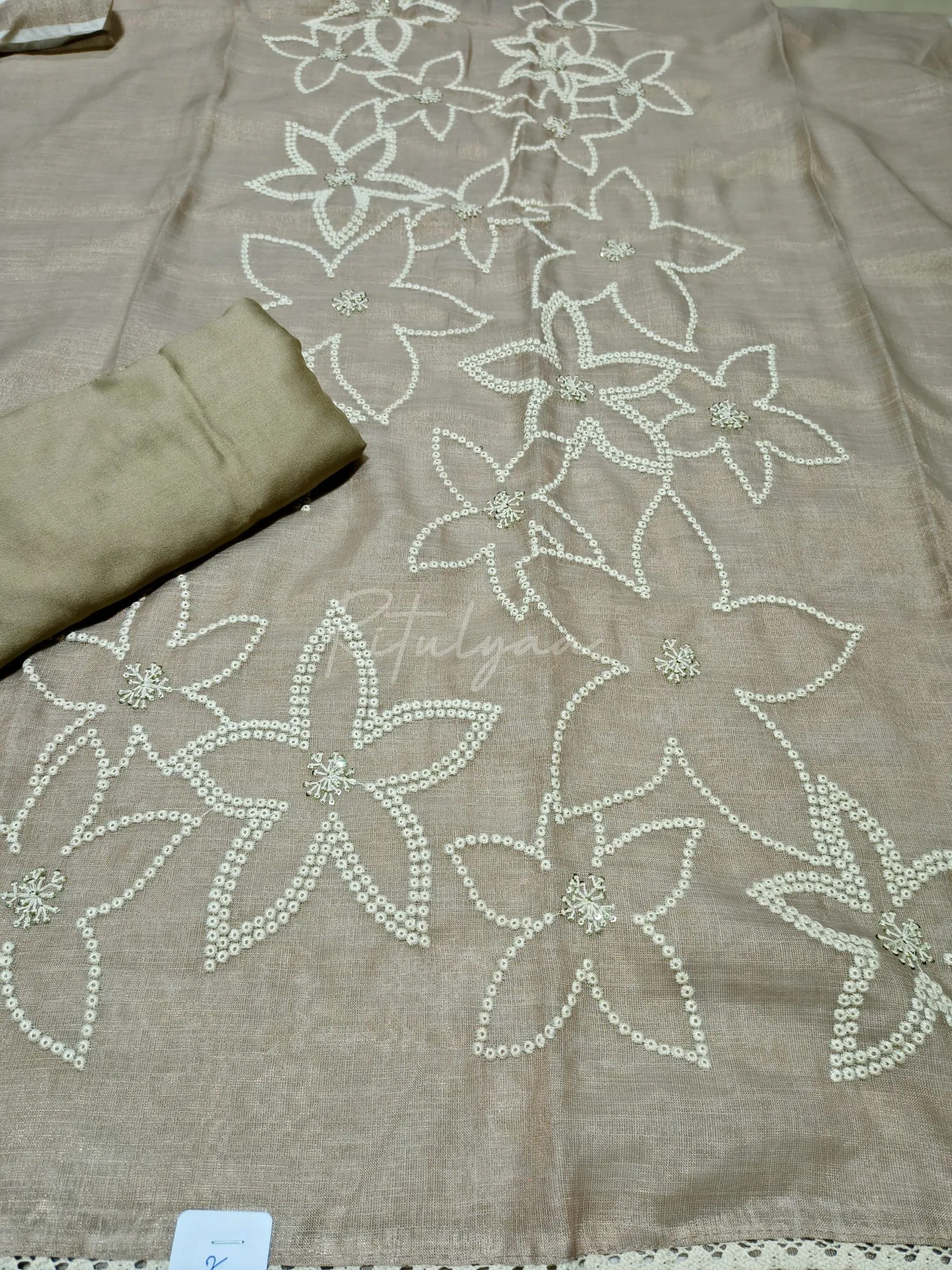 Shimmer Cotton Allover Embroidery Suit view 2