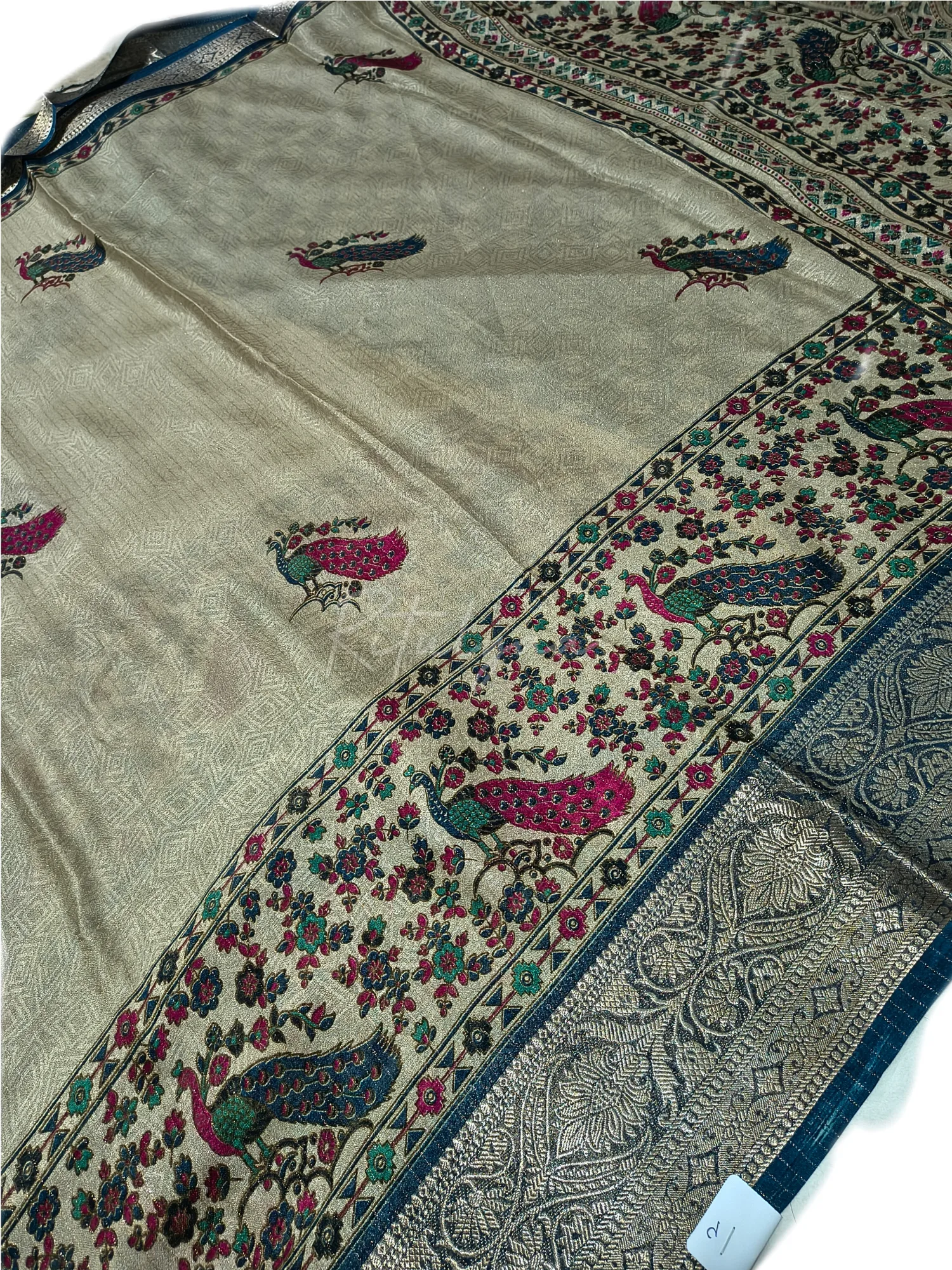 Printed Viscose Crepe Saree view 2