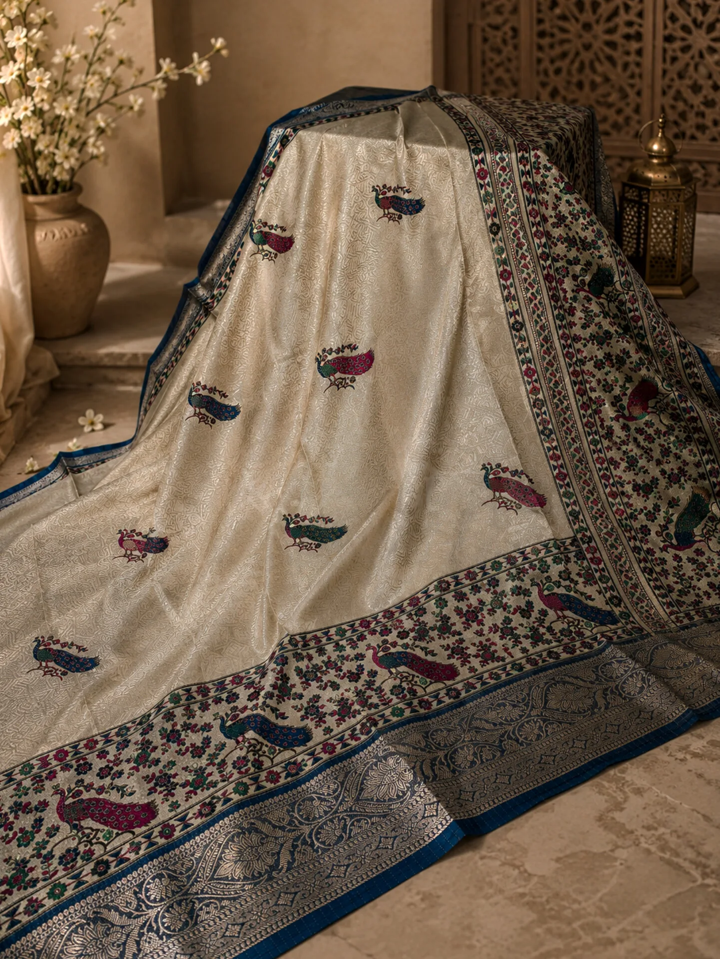 Printed Viscose Crepe Saree