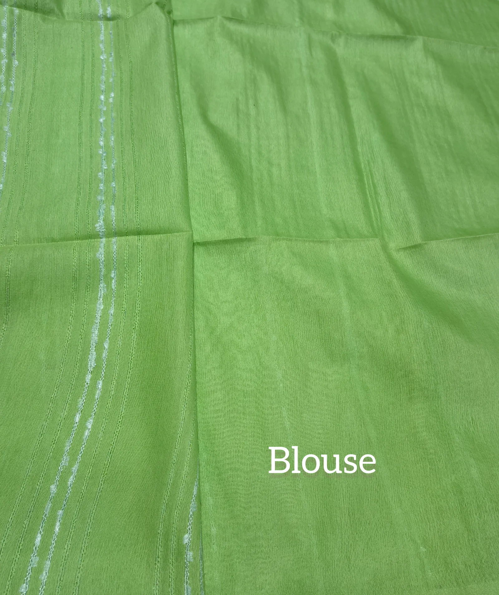 Pista Green Linen Saree view 4