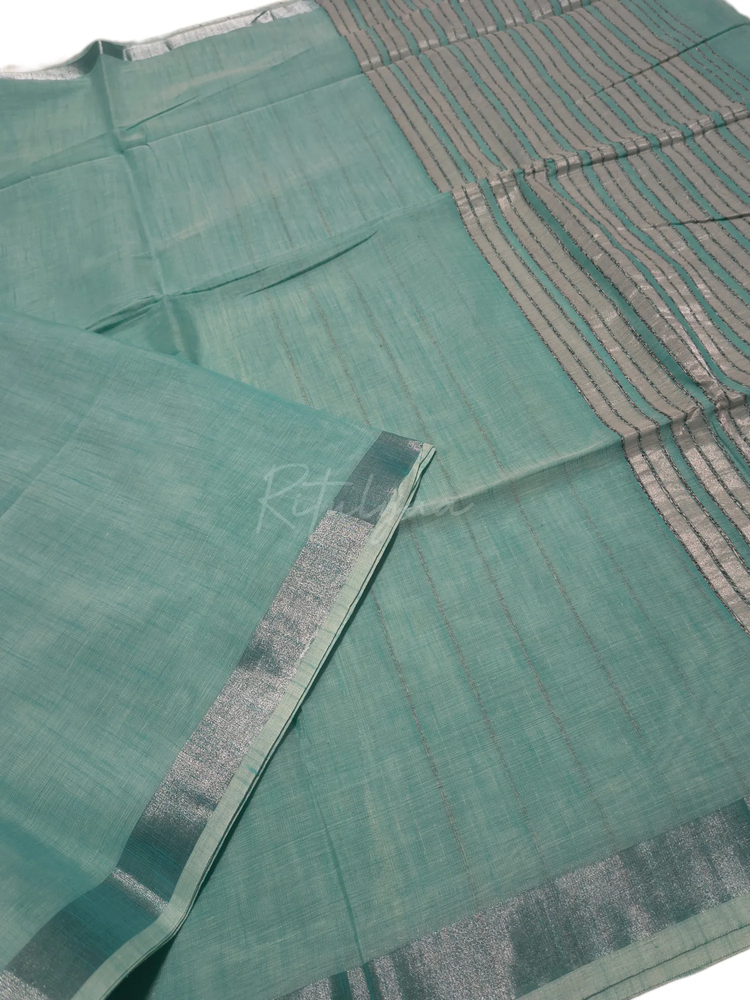 Cotton Linen Saree view 4
