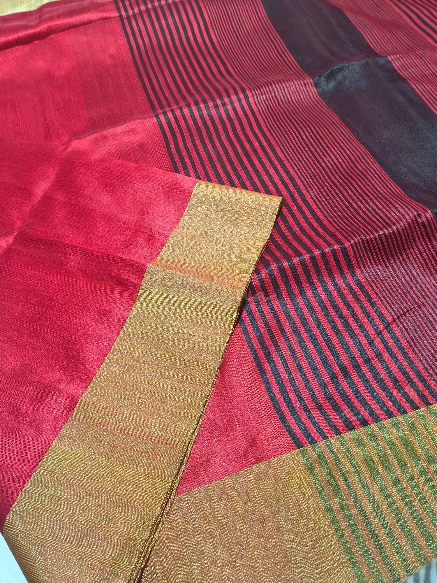 Ghicha Silk Zari Border Saree view 4