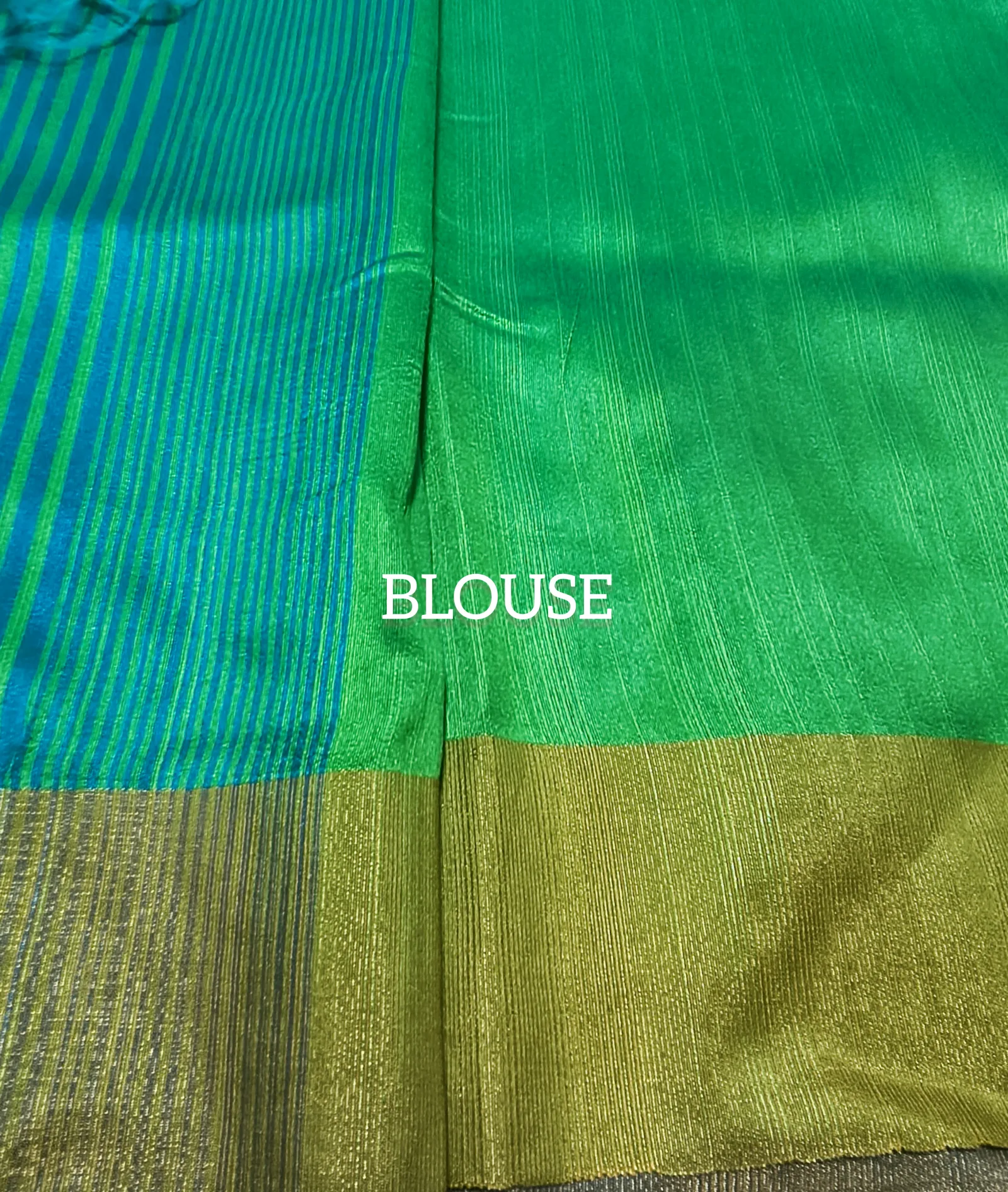 Blue Ghicha Silk Saree view 3