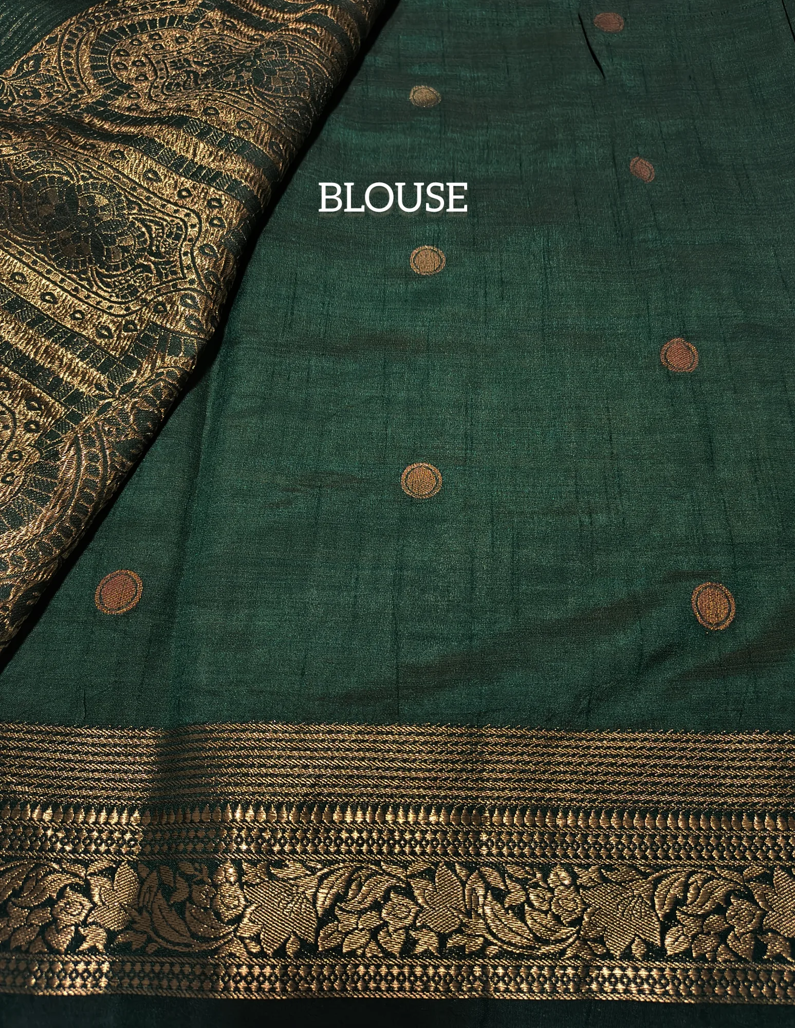 Cotton Silk Saree With Print & Zari Work view 4